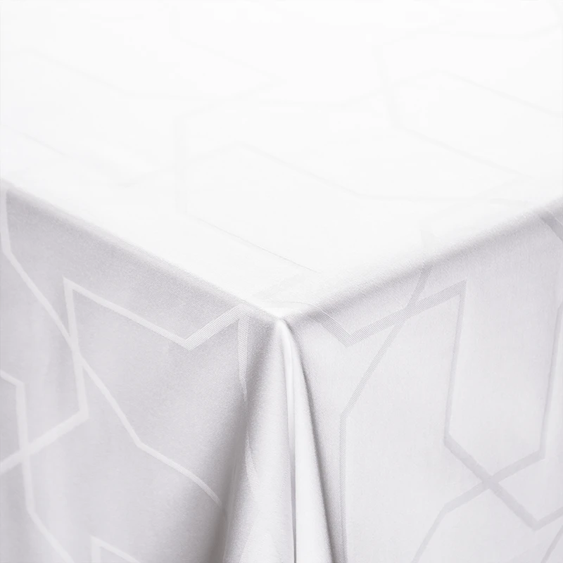 Nordisk Tekstil Metric Damask Dug 140x220 Cm Hvid