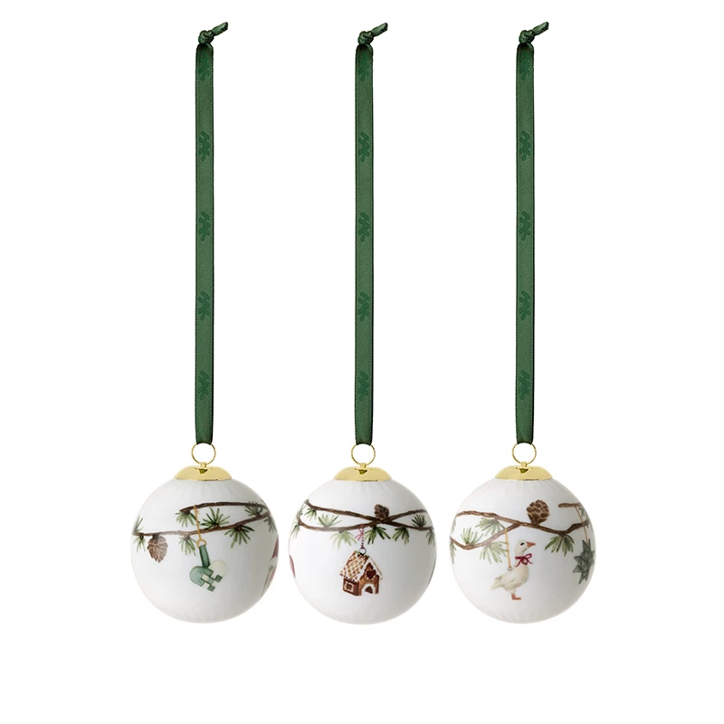 Kähler Hammershøi Christmas Julekugler 3 Stk.