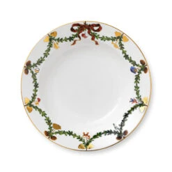 Royal Copenhagen Stjerne Riflet Jul Dyb Tallerken 24 Cm