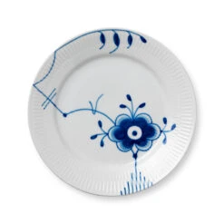 Royal Copenhagen Blå Mega Riflet Tallerken 19 Cm