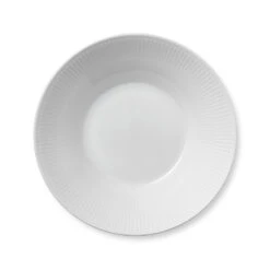Royal Copenhagen Hvid Riflet Dyb Tallerken 24 Cm