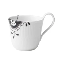 Royal Copenhagen Sort Mega Riflet Højhankskop 33 Cl