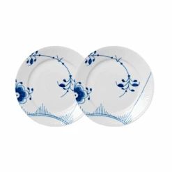 Royal Copenhagen Blå Mega Riflet Tallerken 2 Stk. 22 Cm