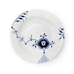 Royal Copenhagen Blå Mega Riflet Dyb Tallerken 27 Cm