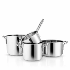 Eva Trio Steel Line Recycled Grydesæt Uden Belægning 4 Dele