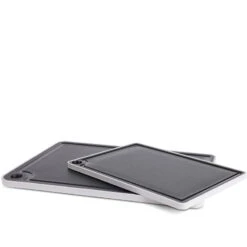 Aldente Skærebræt Sæt Sort Med Grå Kant 2 Stk.