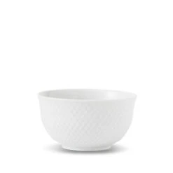 Lyngby Porcelæn Rhombe Skål Hvid 13 Cm