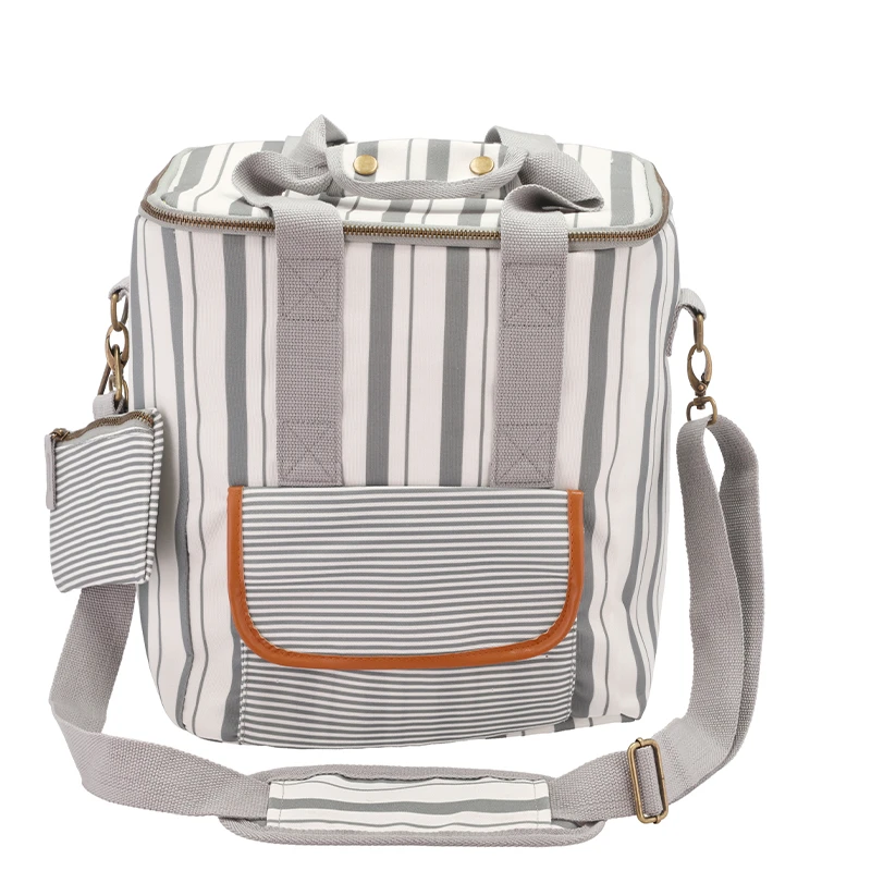 Xplore It Køletaske Stribet Hvid/grå 20,5 Liter