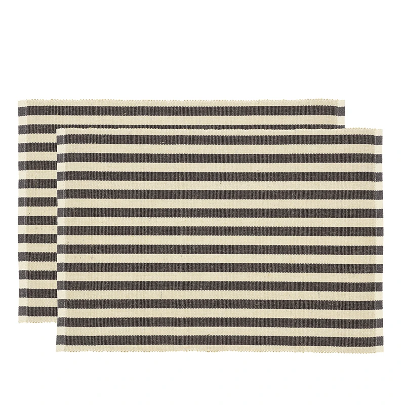 Södahl Statement Stripe Dækkeserviet Ash 2 Stk. 33x48 Cm