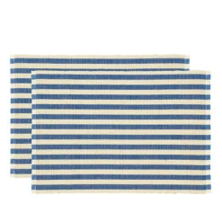 Södahl Statement Stripe Dækkeserviet Blue 2 Stk. 33x48 Cm