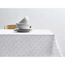 Södahl Forget-me-not Damask Dug Hvid 140 X 270 Cm