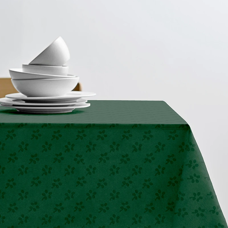 Södahl Forget-me-not Damaskdug Green 140x270 Cm