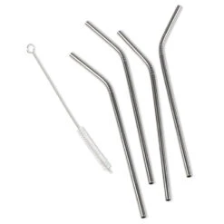 Funktion Sugerør I Stål 4 Stk