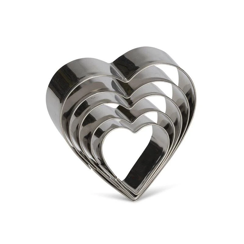 Patisse Udstikkersæt Hjerte 5 Stk. Stål