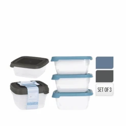 KOOPMAN Opbevaringsssæt 3 X 500 Ml Assorteret