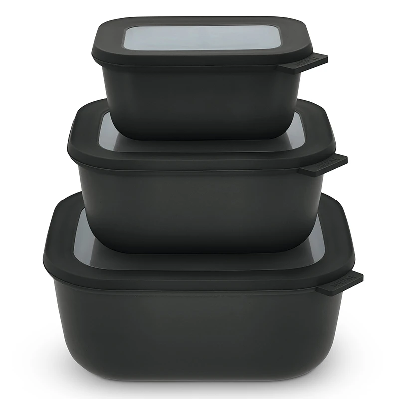 Mepal Cirqula Skålesæt Med Låg Høj Sort