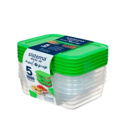 Sistema Nest It Meal Prep Opbevaringsbokse Grøn 5 Stk.